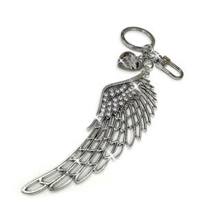 Jacqueline Kent PURSE CHARM ANGEL WING SILVER